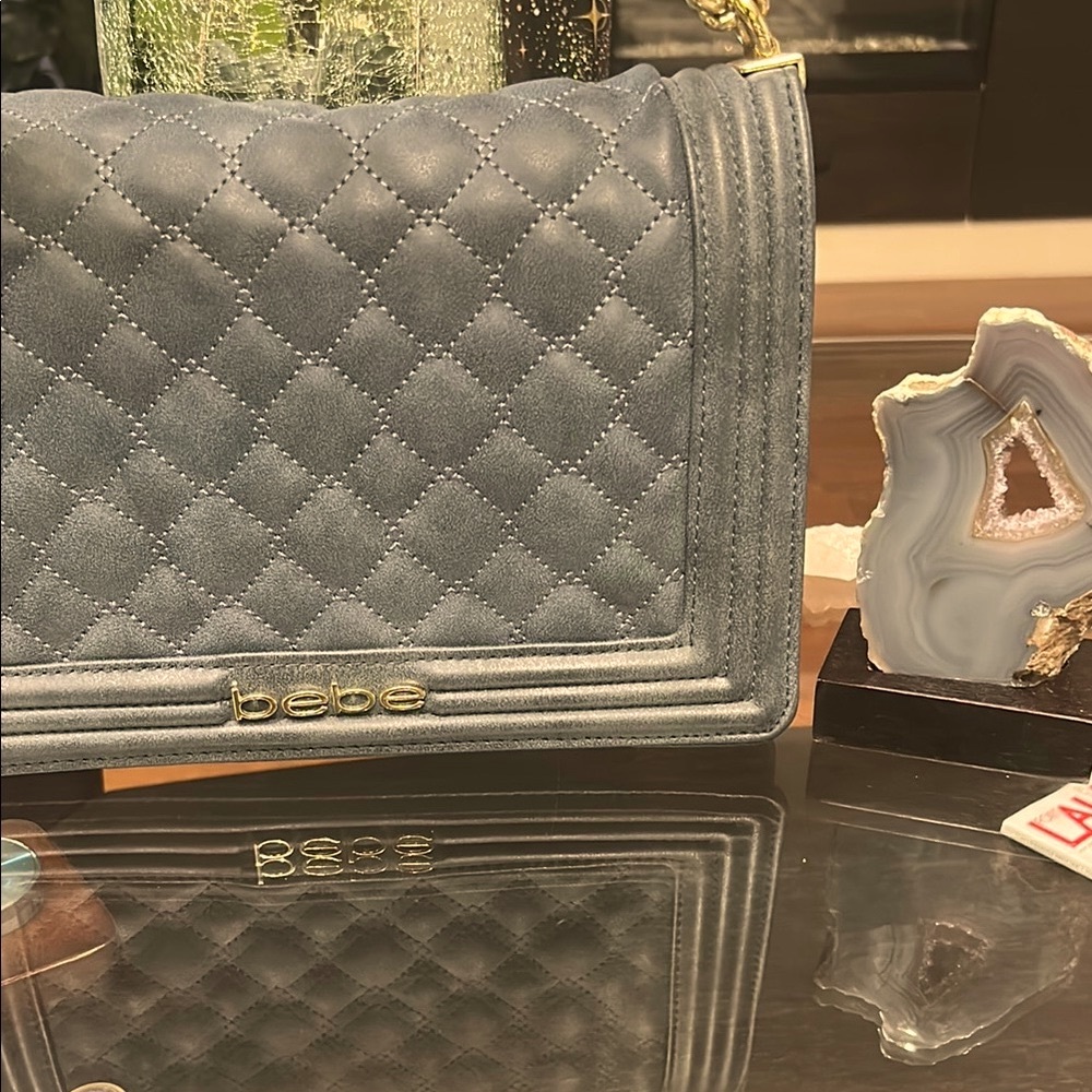 Bebe Quilted Blue Shoulder Bag…SEND OFFERS Pls!! - Picture 2 of 8